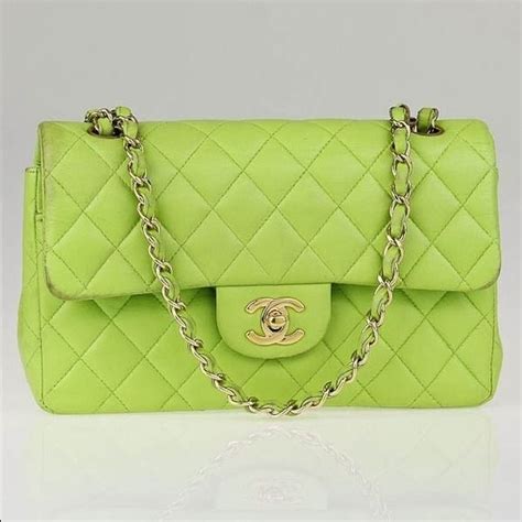 chanel handbag green|lime green chanel bag.